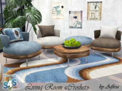 Croshet Living Room At Aifirsa Sims 4 CC