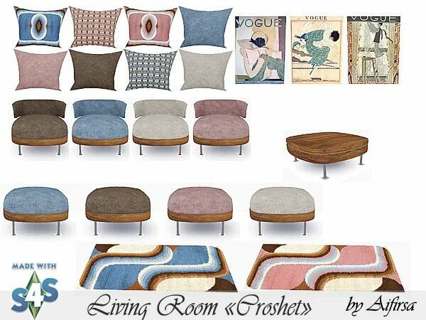 sims 4 cc croshet living room at aifirsa 2