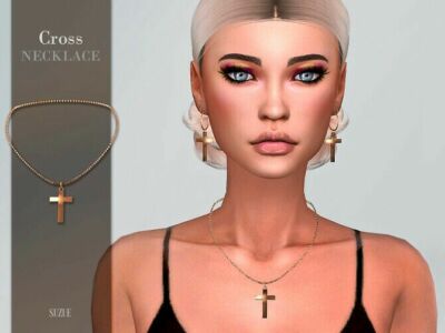 Cross Necklace By Suzue Sims 4 CC