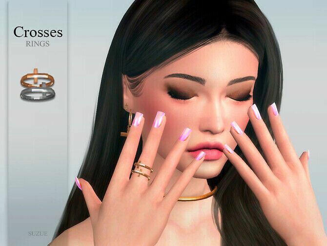 Crosses Rings By Suzue Sims 4 CC