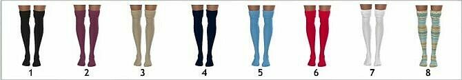 sims 4 cc cuffed socks rolled thigh high socks at sims4sue 2