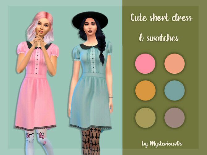 Cure Short Dress By Mysteriousoo Sims 4 CC