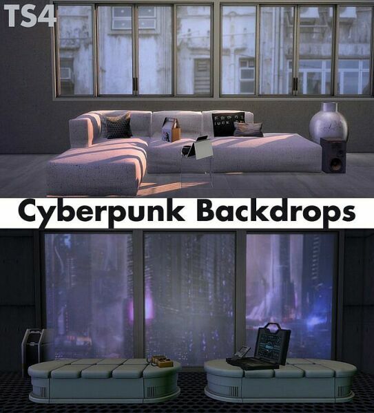 Cyberpunk Backdrops At Riekus13 Sims 4 CC