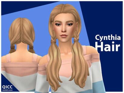 Cynthia Hair By Qicc Sims 4 CC