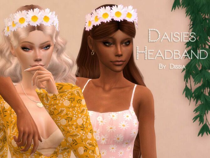 Daisies Headband By Dissia Sims 4 CC