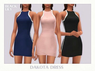 Dakota Dress By Black Lily Sims 4 CC