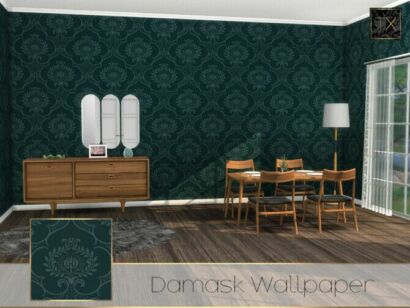 Damask Wallpaper Tx By Theeaax Sims 4 CC