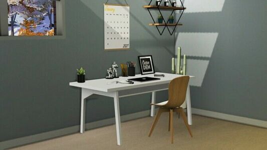 Desk And 2021 Wall Calendar At Sunkissedlilacs Sims 4 CC