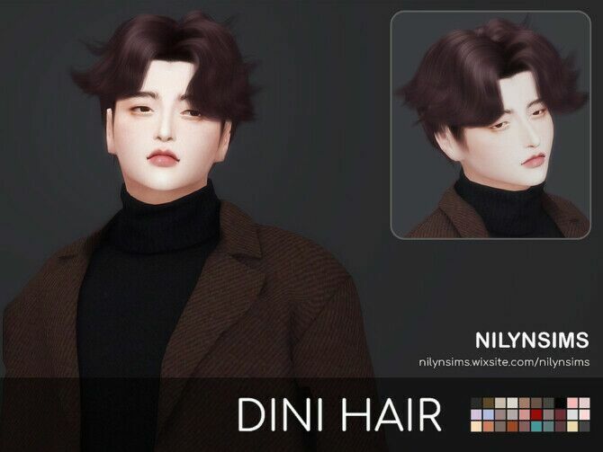 Dini Hair For Males By Nilyn Sims 4 CC