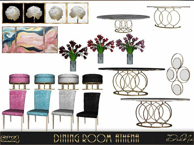 sims 4 cc dining room athena at diana sims 4 2