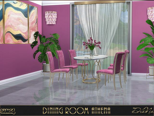 sims 4 cc dining room athena at diana sims 4 3