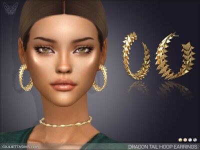 Dragon Tail Hoop Earrings At Giulietta Sims 4 CC