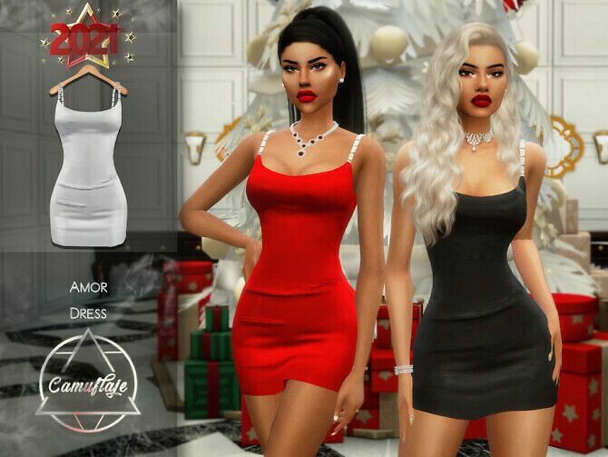 Dress By Camuflaje Sims 4 CC