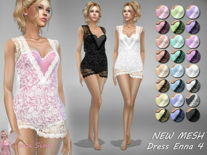 Dress Enna 4 By Jaru Sims Sims 4 CC