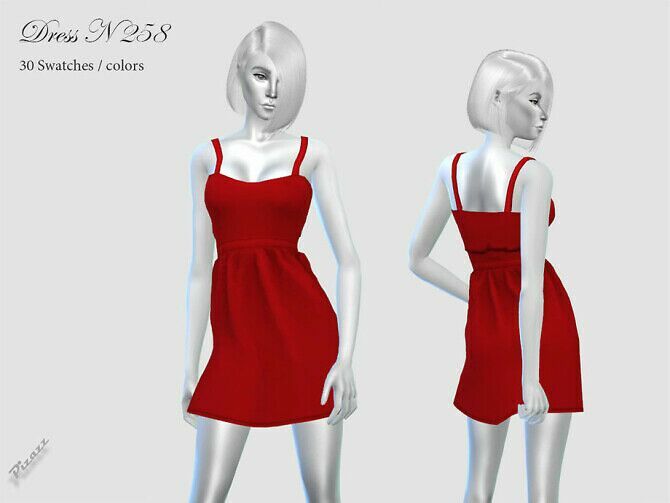 Dress N 258 By Pizazz Sims 4 CC