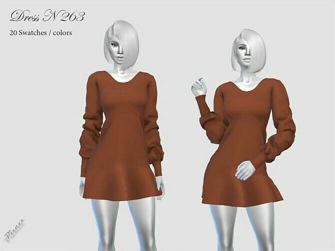 Dress N 263 By Pizazz Sims 4 CC