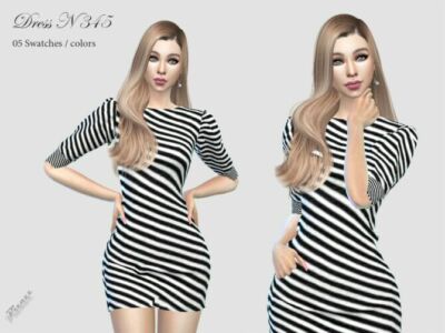 Dress N 345 By Pizazz Sims 4 CC