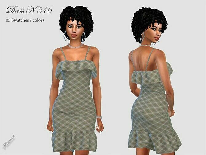 Dress N 346 By Pizazz Sims 4 CC