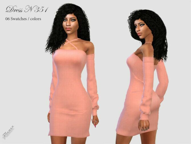 Dress N 351 By Pizazz Sims 4 CC