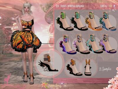 Dsf Shoes Nympha Danainae By Dansimsfantasy Sims 4 CC