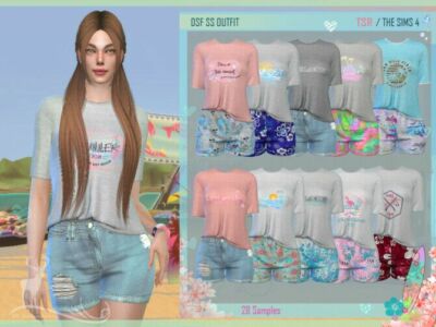 DSF SS Outfit By Dansimsfantasy Sims 4 CC