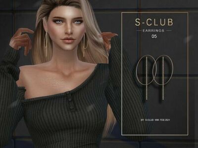 Earrings 202105 By S-Club WM Sims 4 CC