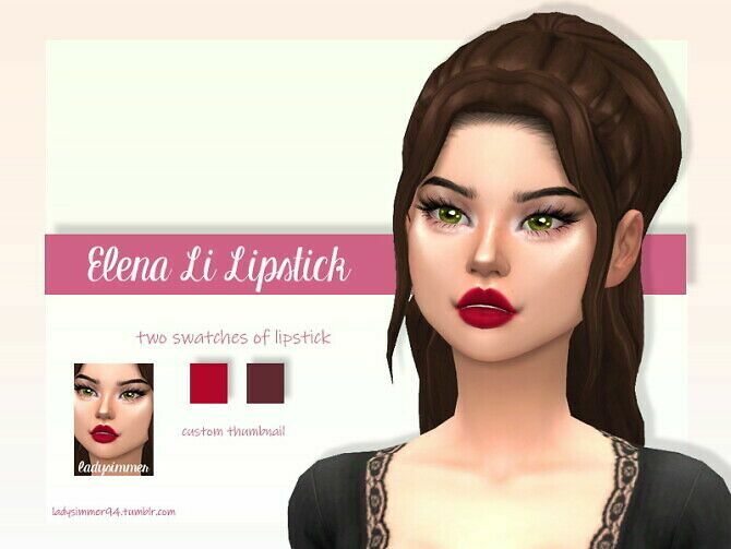 Elena LI Lipstick By Ladysimmer94 Sims 4 CC