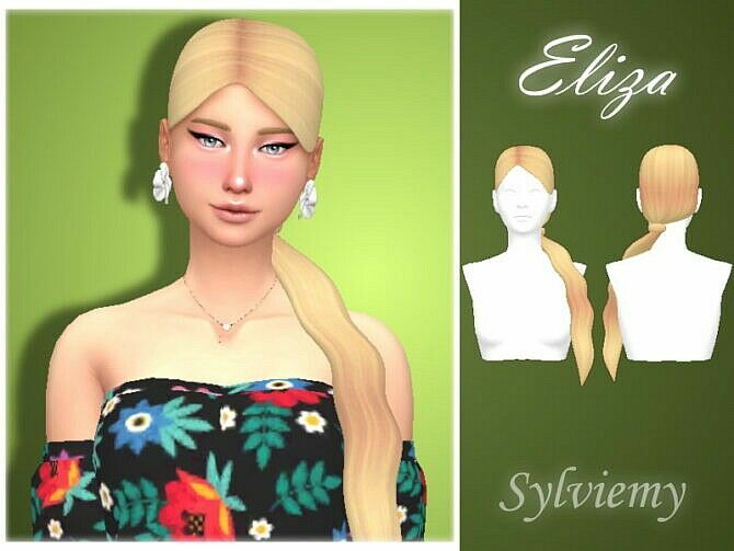 Eliza Hairstyle By Sylviemy Sims 4 CC