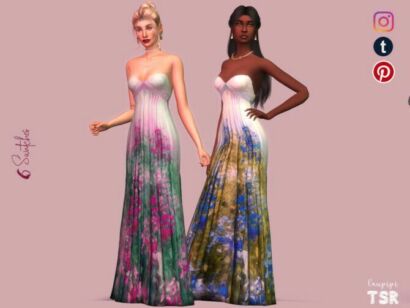 Embellished Dress – Mdr22 By Laupipi Sims 4 CC