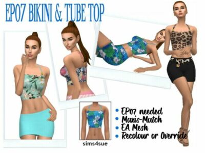 EP07 Bikini & Tube TOP At Sims4Sue Sims 4 CC