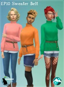 EP10 Sweater Belt At Standardheld Sims 4 CC