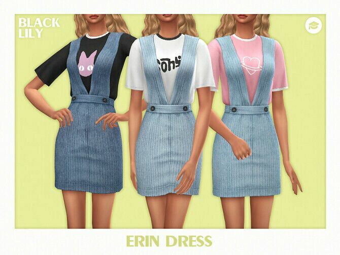 Erin Dress By Black Lily Sims 4 CC