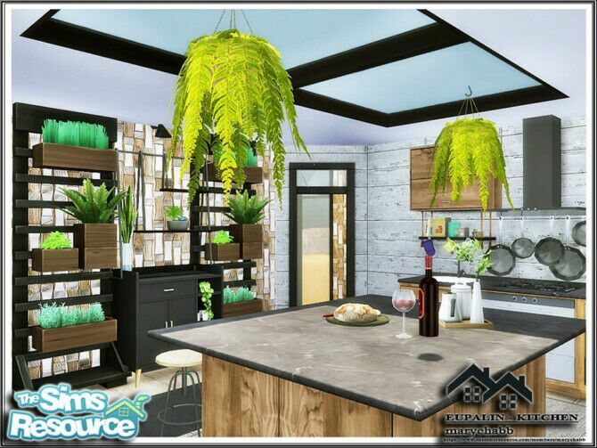 sims 4 cc eupalin kitchen by marychabb 4