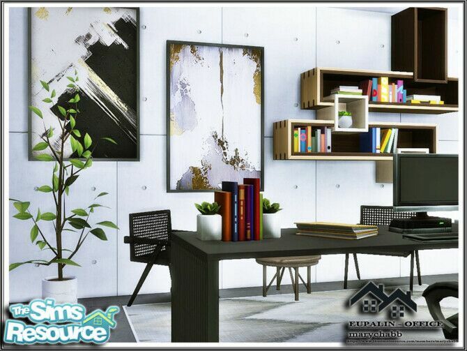 sims 4 cc eupalin office by marychabb 3