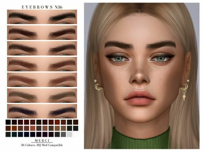 Eyebrows N36 By Merci Sims 4 CC