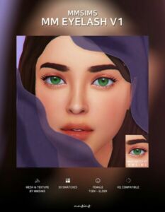 Eyelashes Maxis Match V1 At Mmsims Sims 4 CC