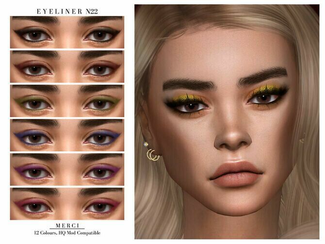 Eyeliner N22 By Merci Sims 4 CC