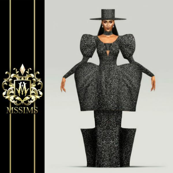 sims 4 cc fall 2020 gown hat and streets pose at mssims 3