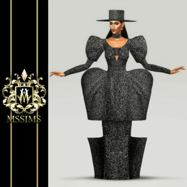 sims 4 cc fall 2020 gown hat and streets pose at mssims 4