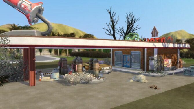 sims 4 cc fallout 4 red rocket gas station 2