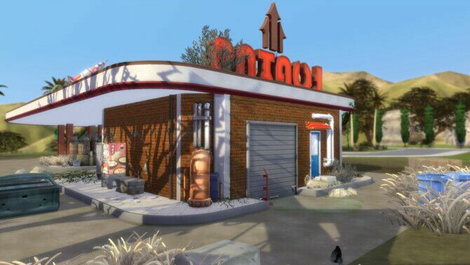 sims 4 cc fallout 4 red rocket gas station 4