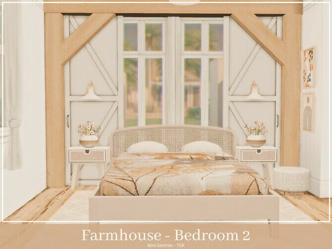 Farmhouse Bedroom 2 By Mini Simmer Sims 4 CC