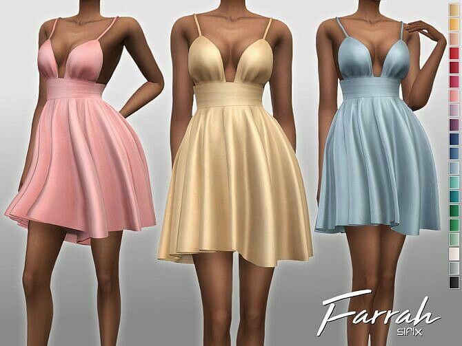 Farrah Party Dress By Sifix Sims 4 CC