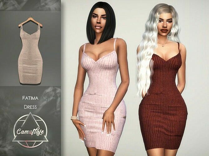 Fatima Dress By Camuflaje Sims 4 CC