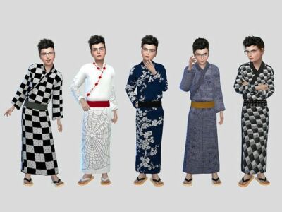 Festival Yukata Outfit For Boys By Mclaynesims Sims 4 CC
