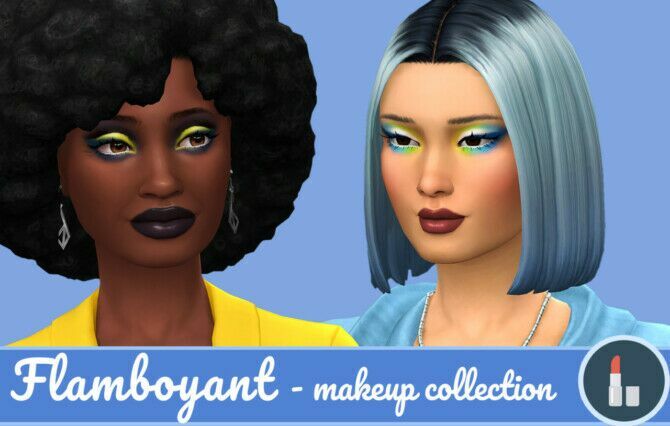 Flamboyant Summer Makeup Collection At Frenchie Sim Sims 4 CC