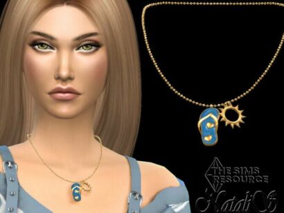 Flip Flop Pendant Necklace By Natalis Sims 4 CC