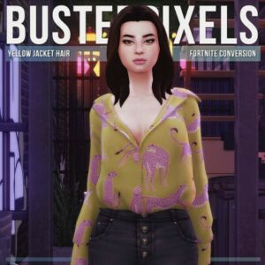 Fortnite Yellow Jacket Hair Conversionedit At Busted Pixels Sims 4 CC