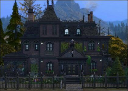 Fox Hollow Victorian Gothic House By Kirsif Sims 4 CC