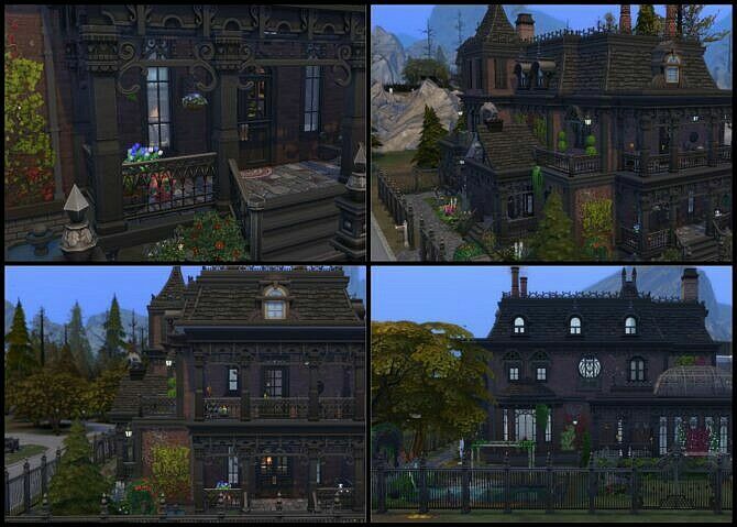 sims 4 cc fox hollow victorian gothic house by kirsif 2